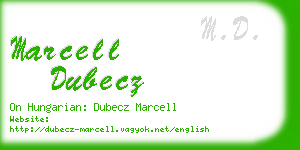 marcell dubecz business card